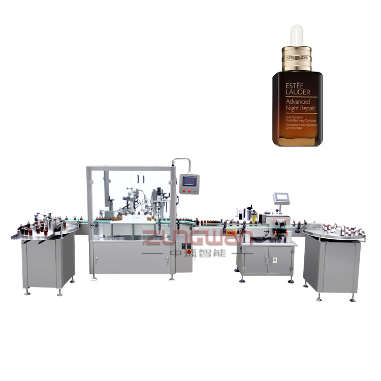 精華乳灌裝機(jī)制造商，價(jià)格便宜液體灌裝旋蓋機(jī)，灌裝聯(lián)動(dòng)生產(chǎn)線