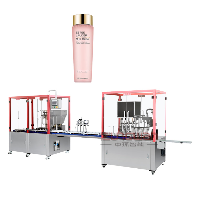 安徽省彩妝粉水液體灌裝機(jī)，品質(zhì)售后無憂水乳膏霜灌裝旋蓋機(jī)
