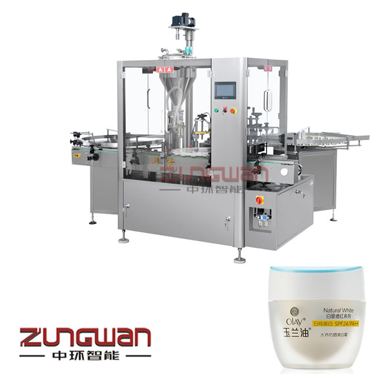 膏霜灌裝機生產(chǎn)線，全自動膏體灌裝旋蓋機，軟膏包裝生產(chǎn)線